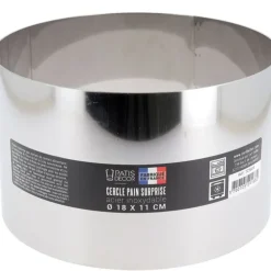 Cerf Dellier Cercle à pain surprise inox H 11 cm Diam 18 cm New
