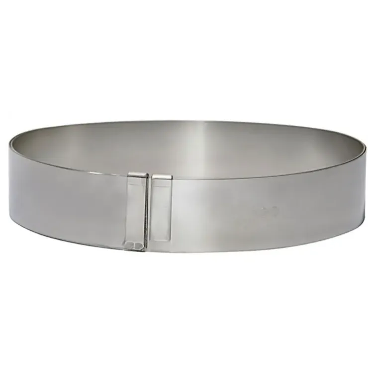 Cerf Dellier Cercle à pâtisserie extensible inox 18 à 36 cm H 3 cm De Buyer Online