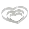 Cerf Dellier Cercle à tarte cœur perforé inox H 2 cm De Buyer Hot