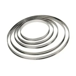 Cerf Dellier Cercle à tarte inox à bords roulés H 2 cm Clearance