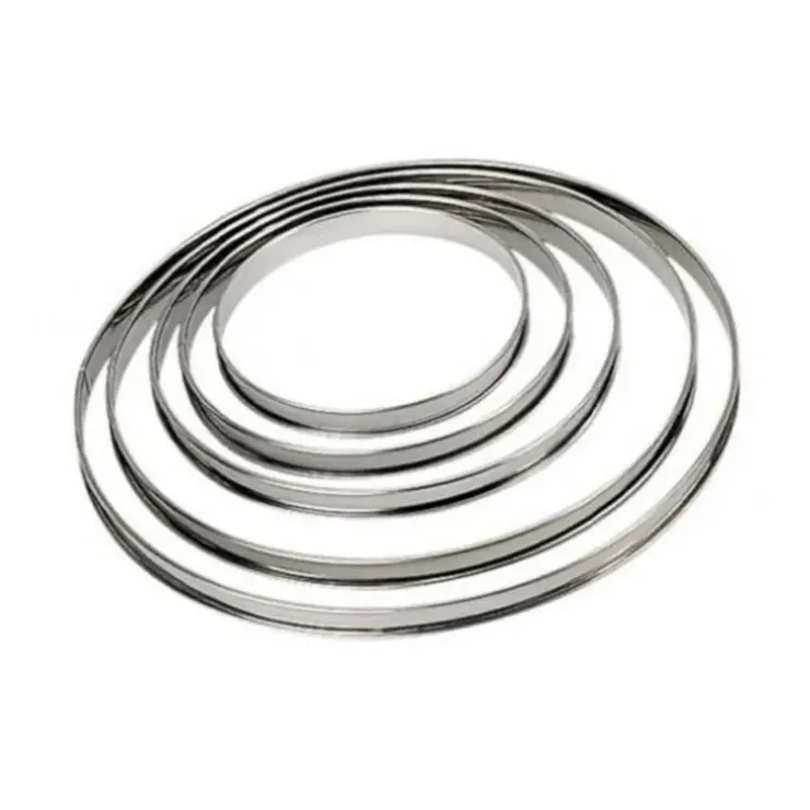Cerf Dellier Cercle à tarte inox à bords roulés H 2 cm Clearance