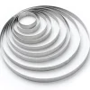 Cerf Dellier Cercle à tarte perforé à bord droit inox H 2 cm De Buyer