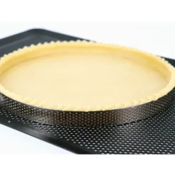 Cerf Dellier Cercle à tarte perforé inox H 3,5 cm Ø 18 cm Discount