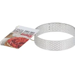Cerf Dellier Cercle à tarte perforé inox H 2 cm Ø 8 cm Clearance