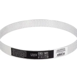Cerf Dellier Cercle à tarte perforé inox H 2 cm Ø 17,8 cm Best