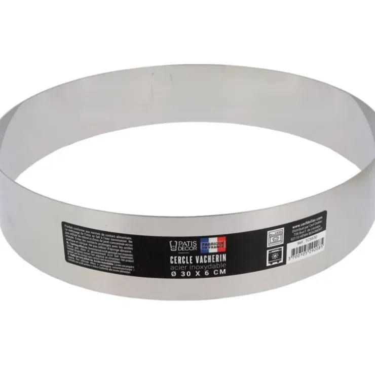 Cerf Dellier Cercle à vacherin inox H 6 cm Ø 30 cm Sale