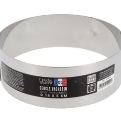 Cerf Dellier Cercle à vacherin inox H 6 cm Ø 18 cm Outlet
