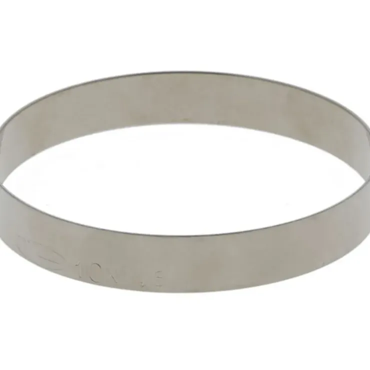 Cerf Dellier Cercles à pâtisserie inox 8,5 cm H 1,6 cm (x10) Clearance