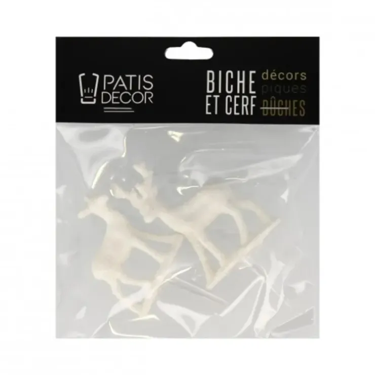 Cerf Dellier Cerf et biche blancs sur pique (x2) Clearance