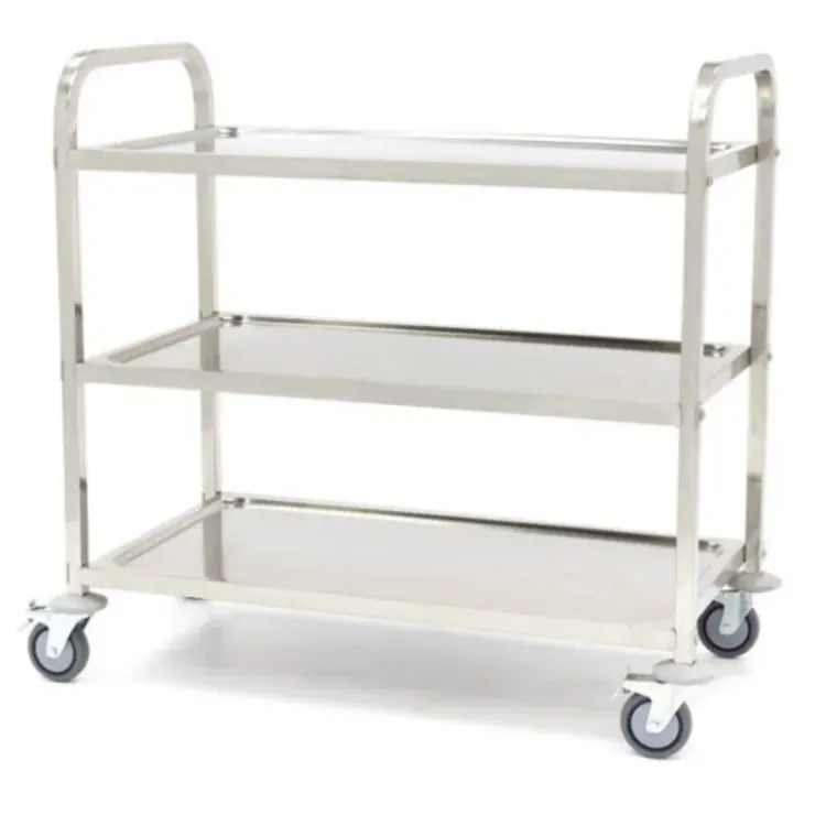 Cerf Dellier Chariot de Service Inox 3 niveaux Discount