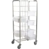 Cerf Dellier Chariot inox pour 16 bacs à pâtons espacement 18,5 cm Hot