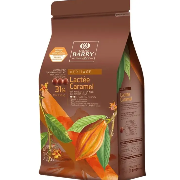 Cerf Dellier Chocolat de Couverture au Lait Lactée Caramel 31 % 1 kg Online