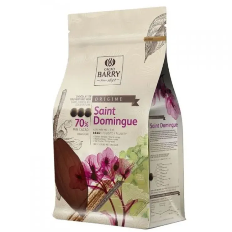 Cerf Dellier Chocolat de couverture noir St Domingue 70% 2,5 Kg