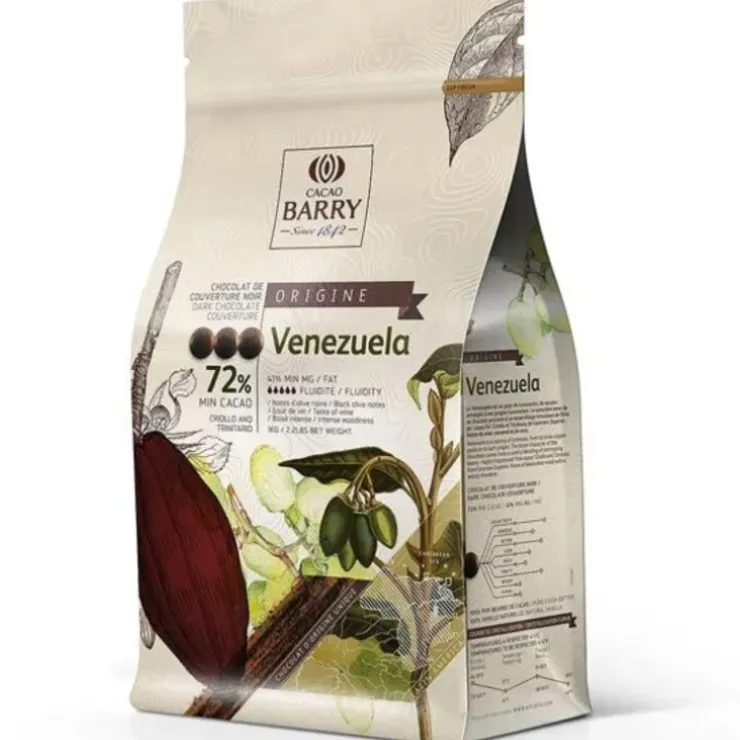 Cerf Dellier Chocolat de Couverture Noir Origine Venezuela 72 % 2,5 Kg Clearance
