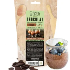 Cerf Dellier Chocolat de Couverture Noir Evocao 72 % 250 g New