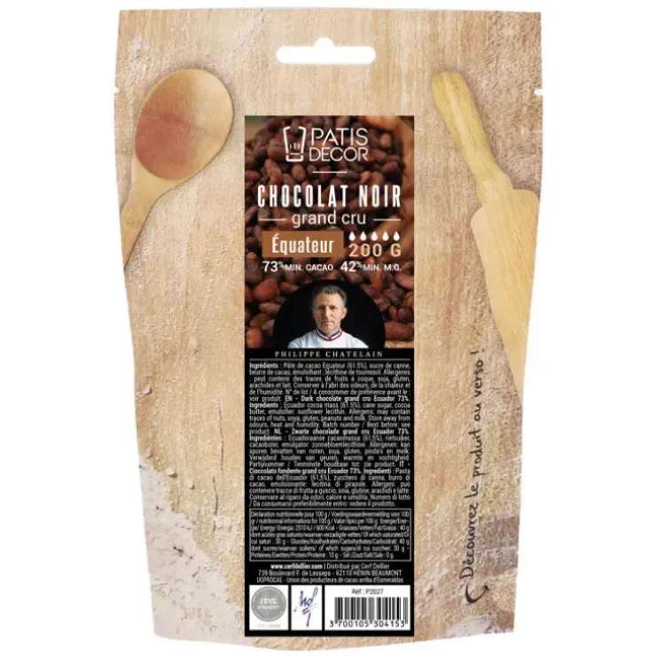 Cerf Dellier Chocolat noir grand cru Equateur 73 % 200 g Clearance