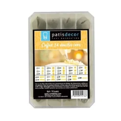 Cerf Dellier Coffret 24 douilles décors fins inox New