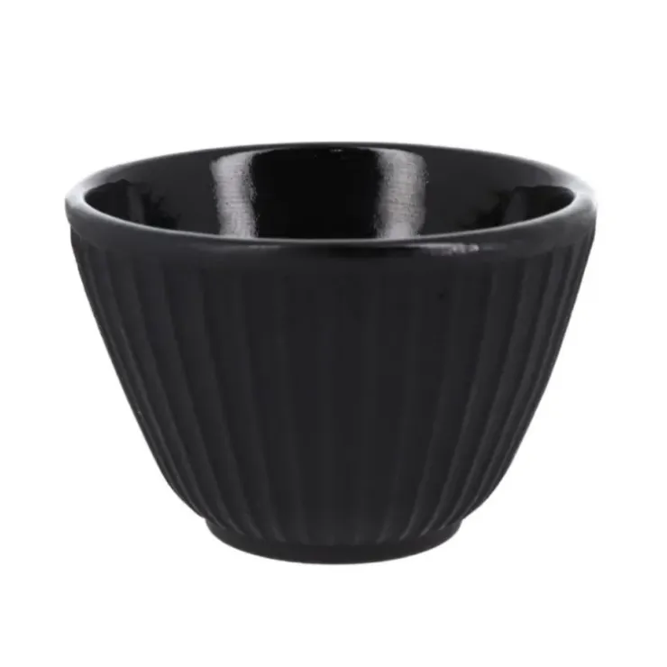Cerf Dellier Coffret théière + tasses à rayures en fer noir - 800 ml Discount