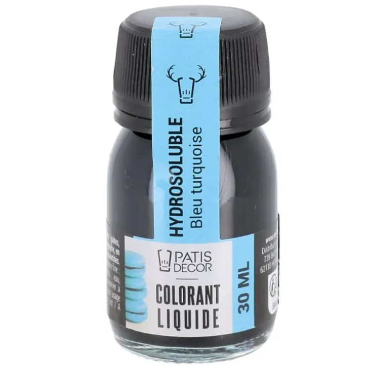 Cerf Dellier Colorant liquide hydrosoluble bleu turquoise 30 ml