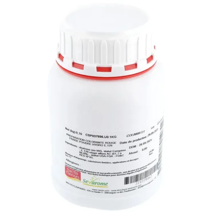 Cerf Dellier Colorant poudre alimentaire Rouge Fraise 100 g Online