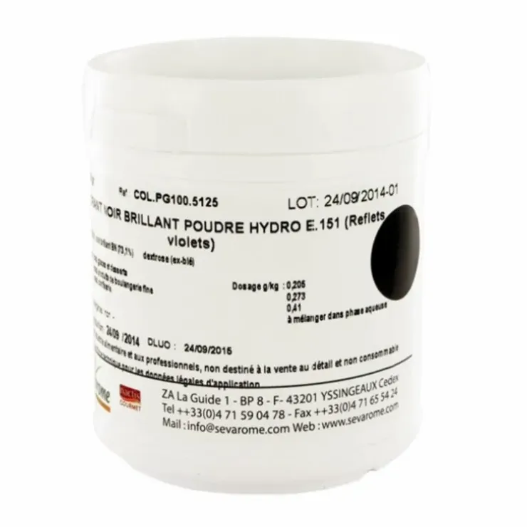 Cerf Dellier Colorant poudre alimentaire Noir Brillant 100 g Online