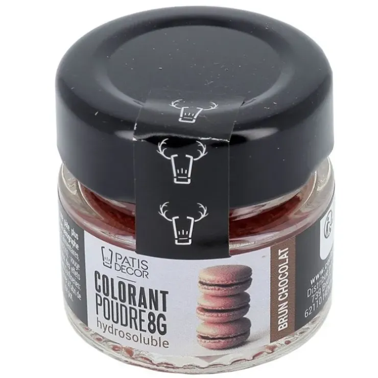 Cerf Dellier Colorant poudre hydrosoluble brun chocolat 8 g