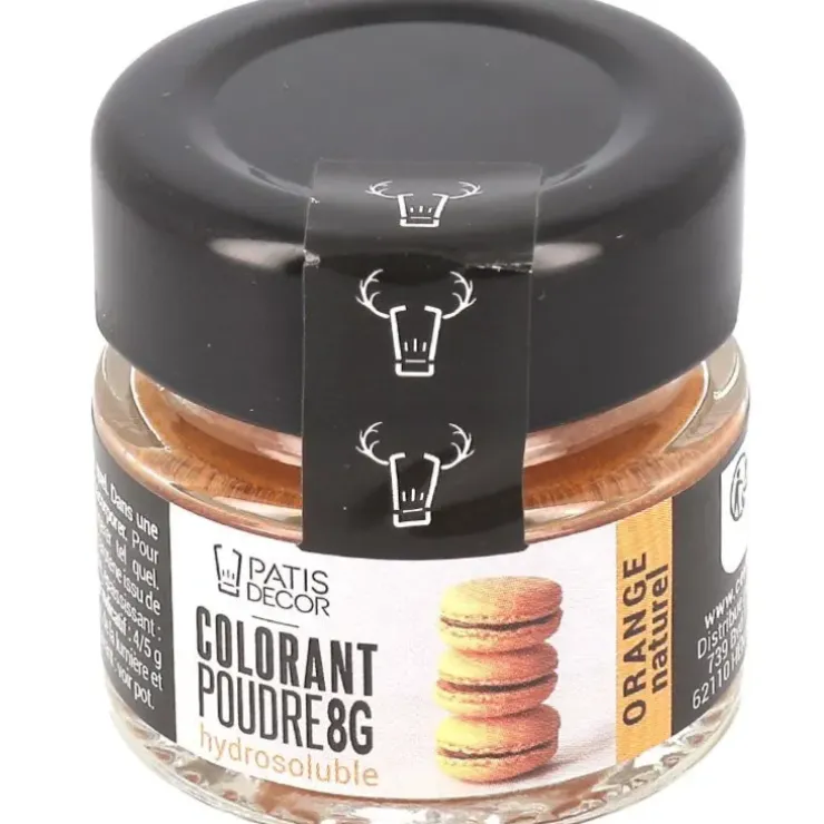 Cerf Dellier Colorant poudre hydrosoluble orange naturel 8 g Sale