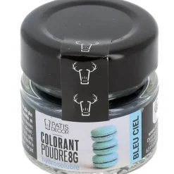 Cerf Dellier Colorant poudre hydrosoluble bleu ciel 8 g