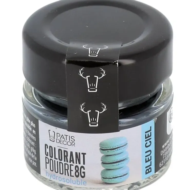 Cerf Dellier Colorant poudre hydrosoluble bleu ciel 8 g