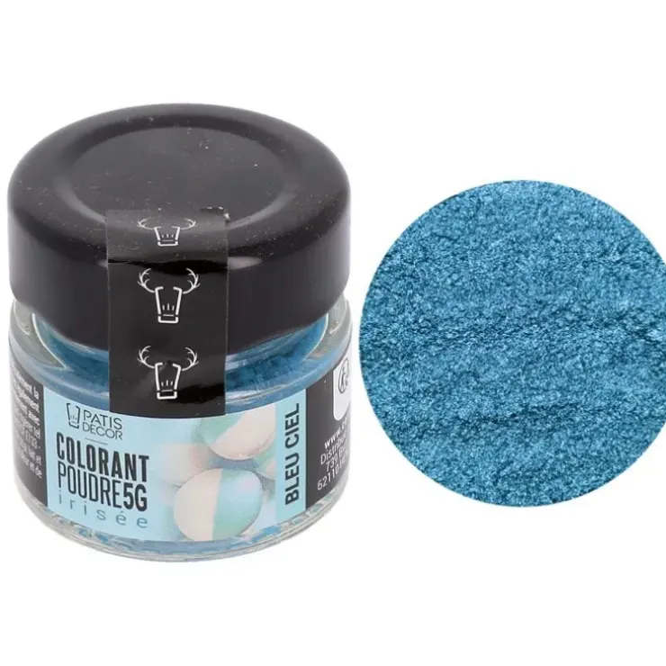 Cerf Dellier Colorant poudre irisé bleu ciel 5 g Best