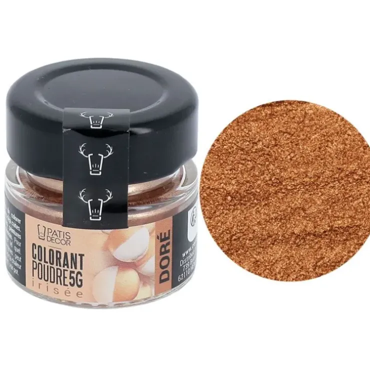 Cerf Dellier Colorant poudre irisé doré 5 g