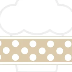 Cerf Dellier Contour de gâteau individuel crème pois blancs 45 mm (10 m) Best