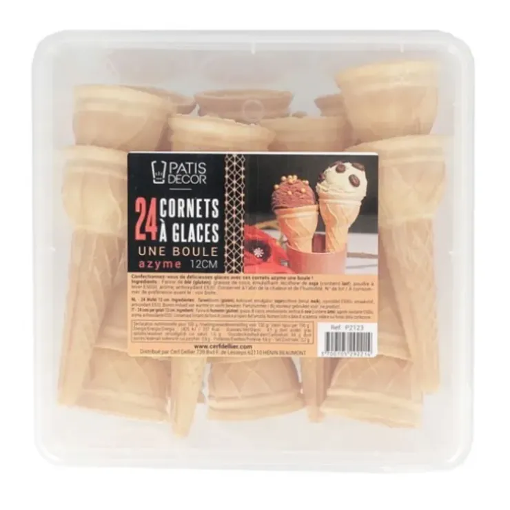 Cerf Dellier Cornets à glace en azyme - 1 boule (x 24) Online
