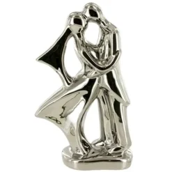 Cerf Dellier Couple de mariés argent baiser 27 cm Best