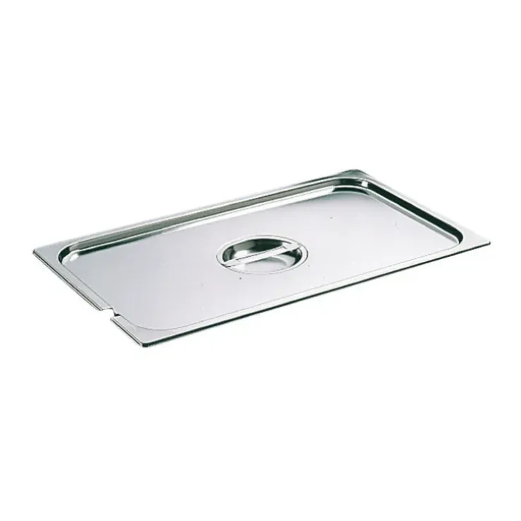 Cerf Dellier Couvercle inox avec poignée GN 1/1 et encoche pour louche - pour bac sans anse Sale
