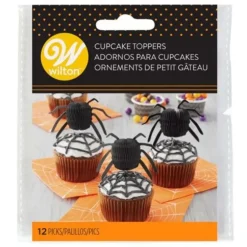 Cerf Dellier Cupcake Toppers araignées Wilton (x12) Clearance