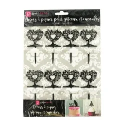Cerf Dellier Cupcake Toppers Arbres cœurs (x 8) Discount