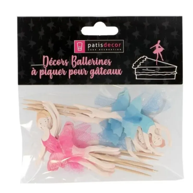 Cerf Dellier Cupcake Toppers Ballerines assorties (x 12) Clearance