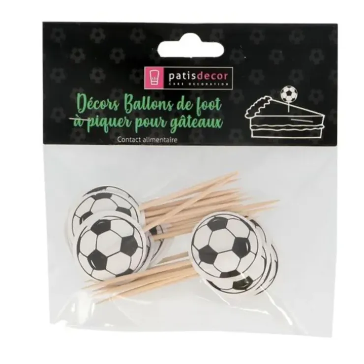 Cerf Dellier Cupcake Toppers Ballon de Foot (x 25) Online