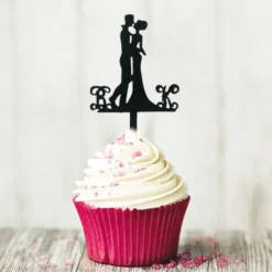 Cerf Dellier Cupcake Toppers couple enlacé (x 8) Outlet