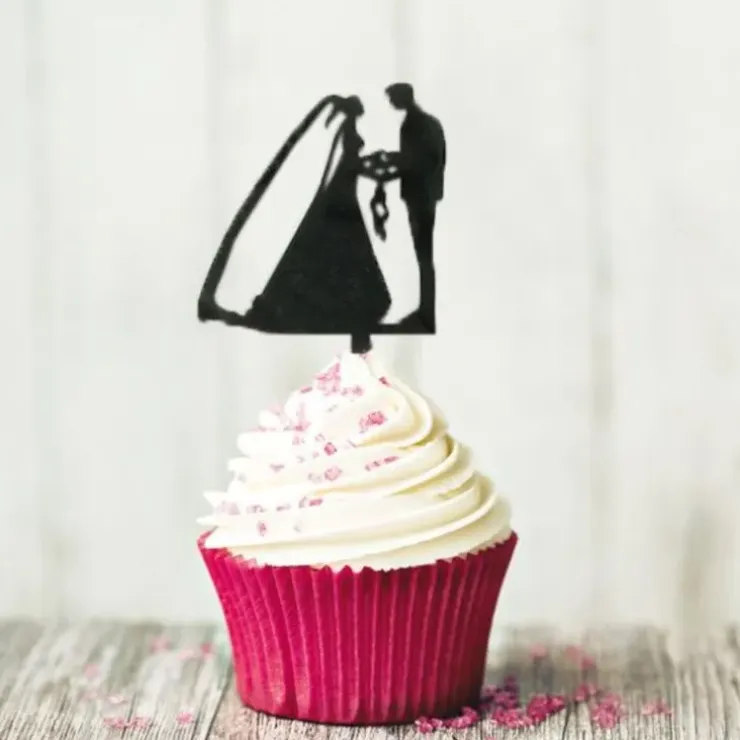 Cerf Dellier Cupcake Toppers Couples de mariés (x 8) Online