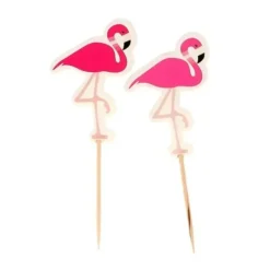 Cerf Dellier Cupcake Toppers Flamants roses (x 12) New