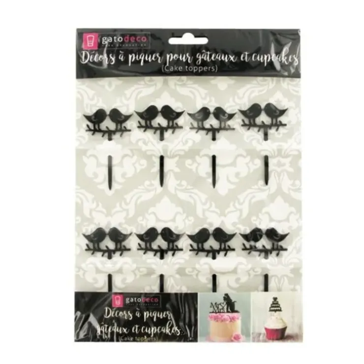 Cerf Dellier Cupcake Toppers Love Birds (x 8) Online