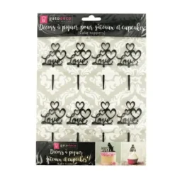 Cerf Dellier Cupcake Toppers Love (x8) Online