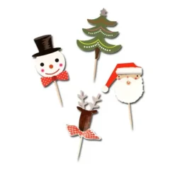 Cerf Dellier Cupcake Toppers Merry Christmas assortis (x8) Best