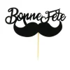 Cerf Dellier Cupcake Toppers Moustache "Bonne Fête" (x30) Sale