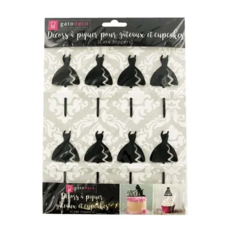 Cerf Dellier Cupcake Toppers Robe (x 8) New