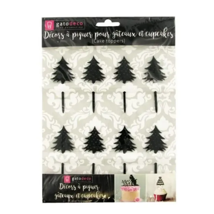 Cerf Dellier Cupcake Toppers Sapin de Noël (x 8) Sale