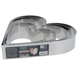 Cerf Dellier Cœur à mousse inox H 4,5 cm L 18 cm Outlet