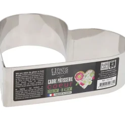 Cerf Dellier Cœur à mousse inox H 4,5 cm L 16 cm New